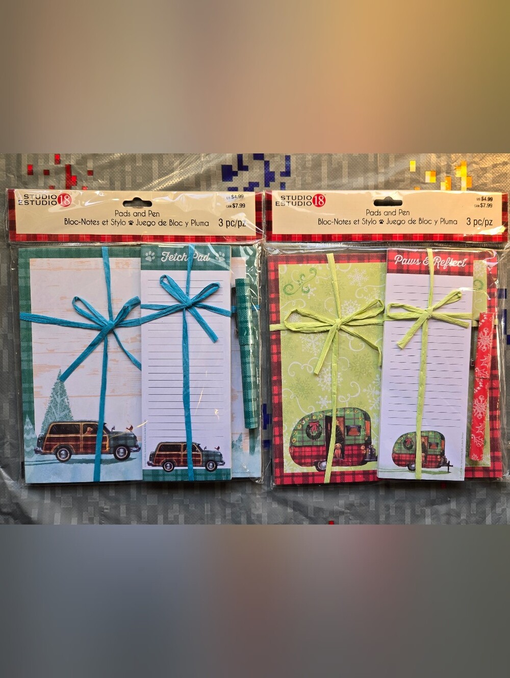 Studio Dog Themed Notepad & Pen Sets - Fetch Pad, Paws & Reflect